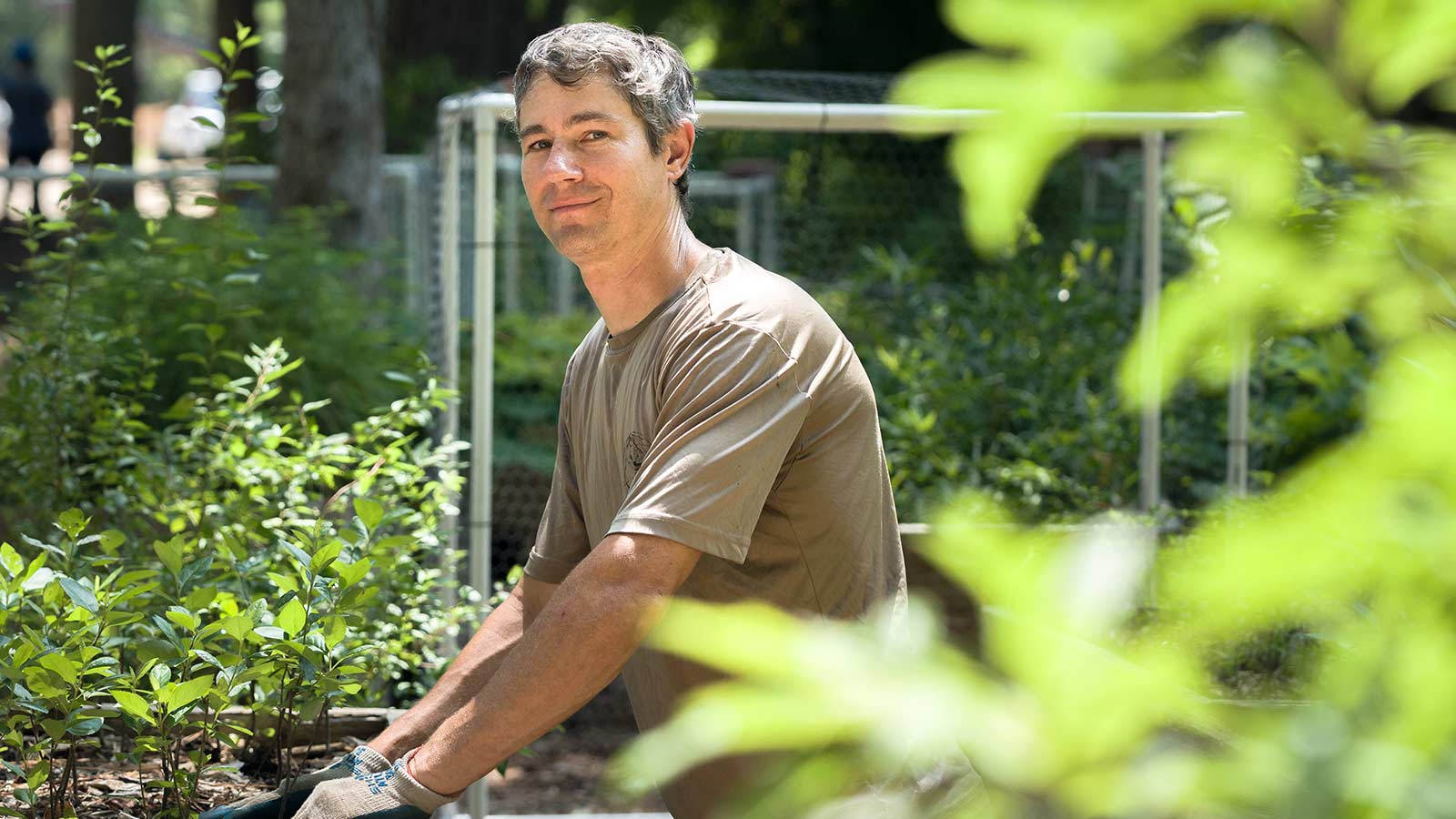 John working during a Project Pando workday.