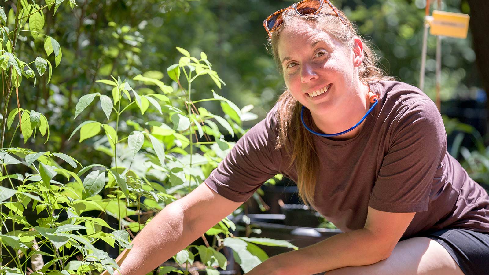 Katie smiling on a Project Pando workday.