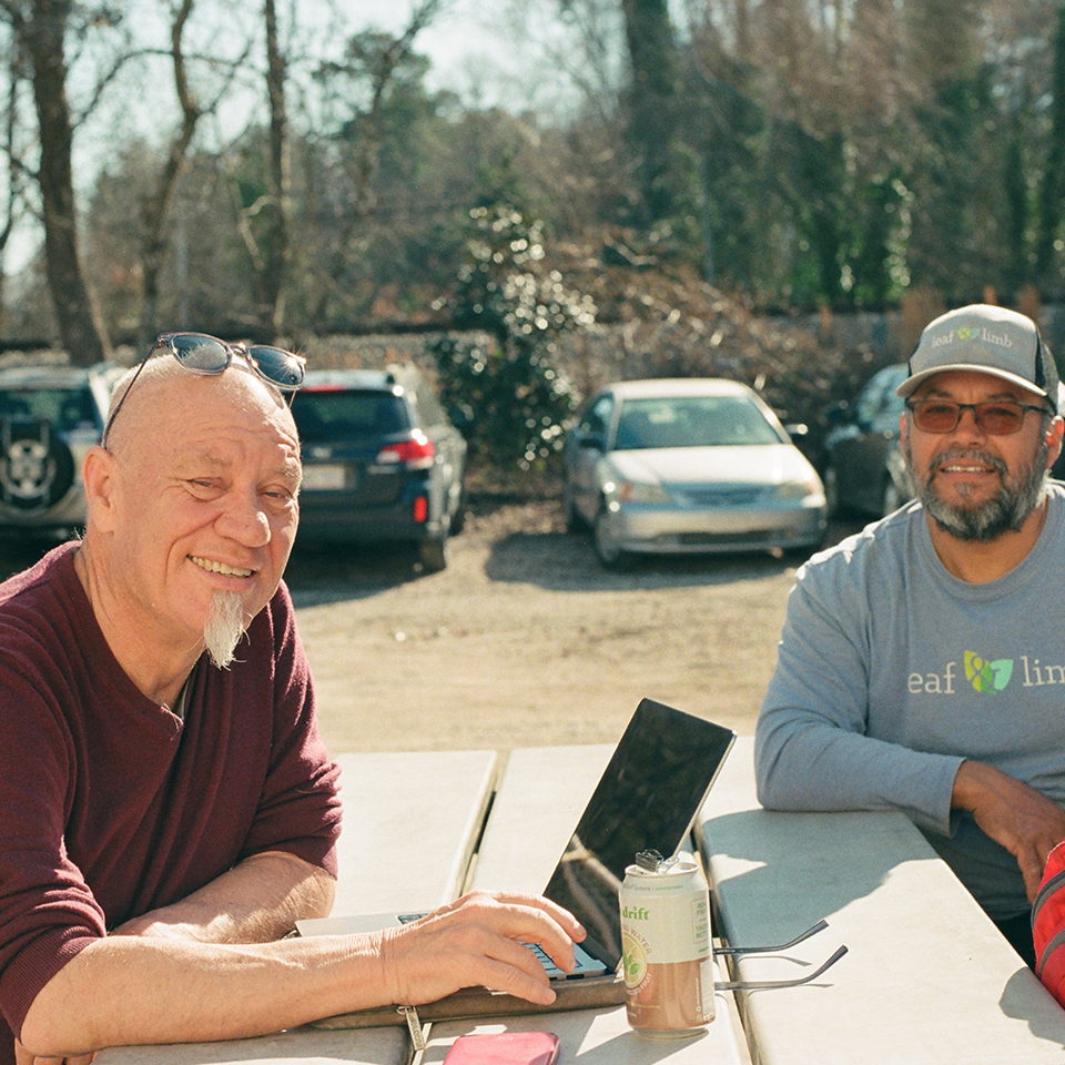 Colin and Juan take a well-deserved moment in the sun.